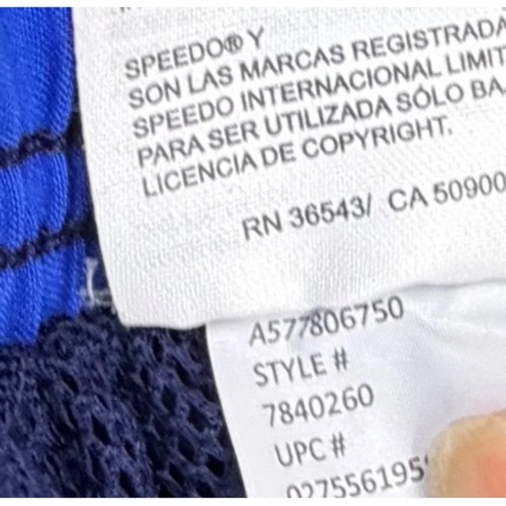 Speedo‎ Mens Swim Trunks Navy Blue Cargo Pocket Mesh Liner Size Small S